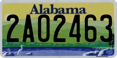 AL license plate 2AO2463