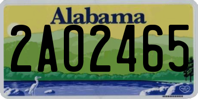 AL license plate 2AO2465