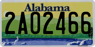 AL license plate 2AO2466