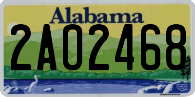 AL license plate 2AO2468