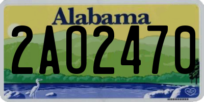 AL license plate 2AO2470