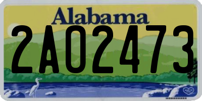 AL license plate 2AO2473