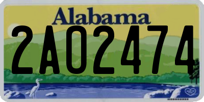 AL license plate 2AO2474