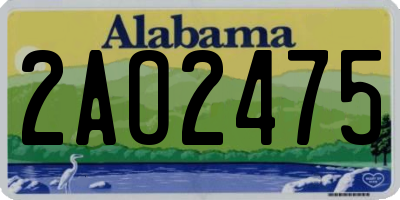 AL license plate 2AO2475