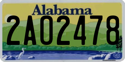 AL license plate 2AO2478
