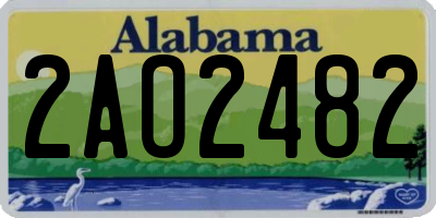 AL license plate 2AO2482