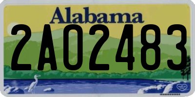 AL license plate 2AO2483