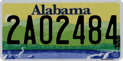 AL license plate 2AO2484