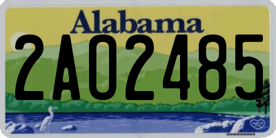 AL license plate 2AO2485