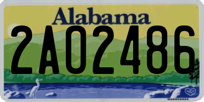 AL license plate 2AO2486