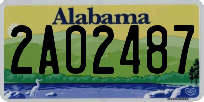 AL license plate 2AO2487