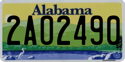 AL license plate 2AO2490