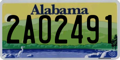 AL license plate 2AO2491