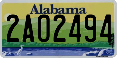 AL license plate 2AO2494