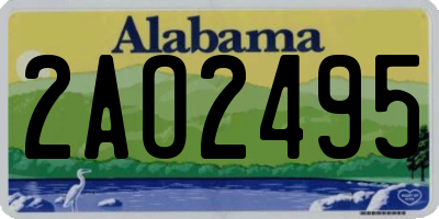 AL license plate 2AO2495