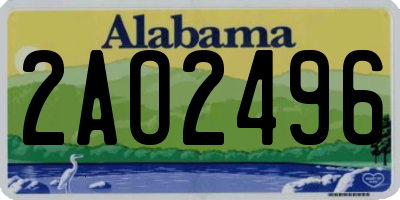 AL license plate 2AO2496