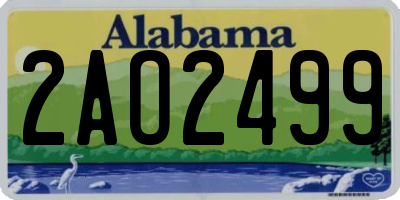 AL license plate 2AO2499