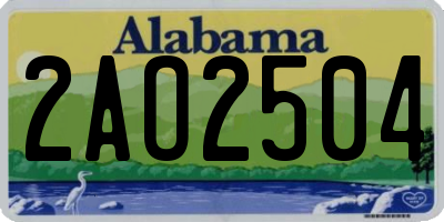 AL license plate 2AO2504