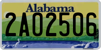 AL license plate 2AO2506