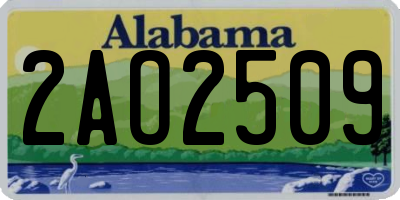 AL license plate 2AO2509