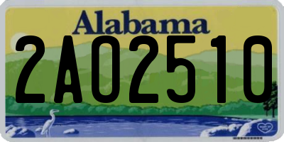 AL license plate 2AO2510