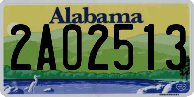 AL license plate 2AO2513