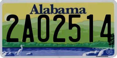 AL license plate 2AO2514