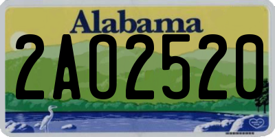 AL license plate 2AO2520