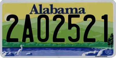 AL license plate 2AO2521