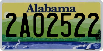 AL license plate 2AO2522
