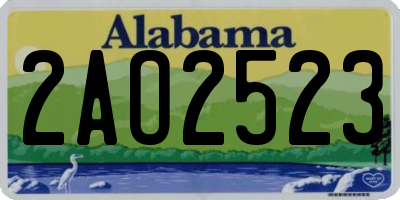 AL license plate 2AO2523
