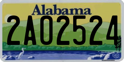AL license plate 2AO2524