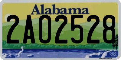 AL license plate 2AO2528