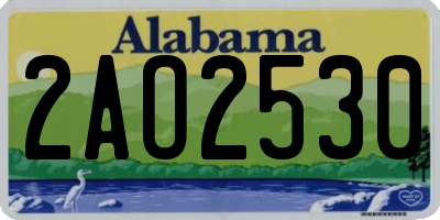 AL license plate 2AO2530