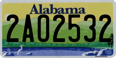 AL license plate 2AO2532