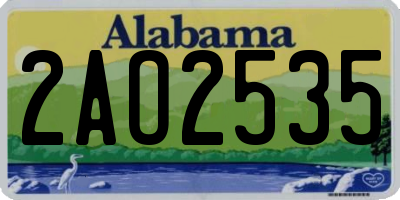 AL license plate 2AO2535