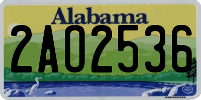 AL license plate 2AO2536