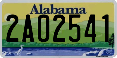 AL license plate 2AO2541