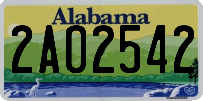 AL license plate 2AO2542