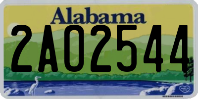 AL license plate 2AO2544