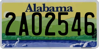 AL license plate 2AO2546