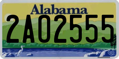 AL license plate 2AO2555