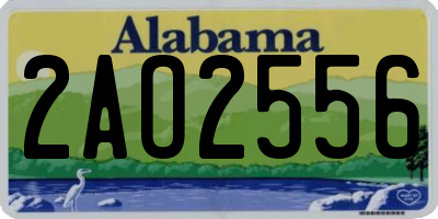 AL license plate 2AO2556