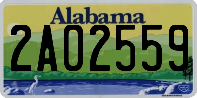 AL license plate 2AO2559