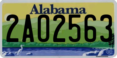 AL license plate 2AO2563