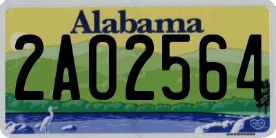 AL license plate 2AO2564