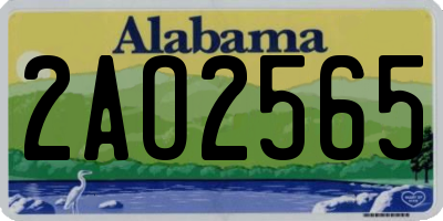 AL license plate 2AO2565