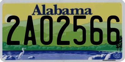 AL license plate 2AO2566