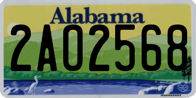 AL license plate 2AO2568