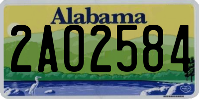 AL license plate 2AO2584